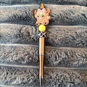 Gold and Black Animal Print Party Favor Pen